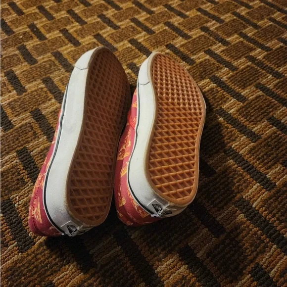 Vans Red Pizza Print Slip-On Loafers - Picture 2 of 2